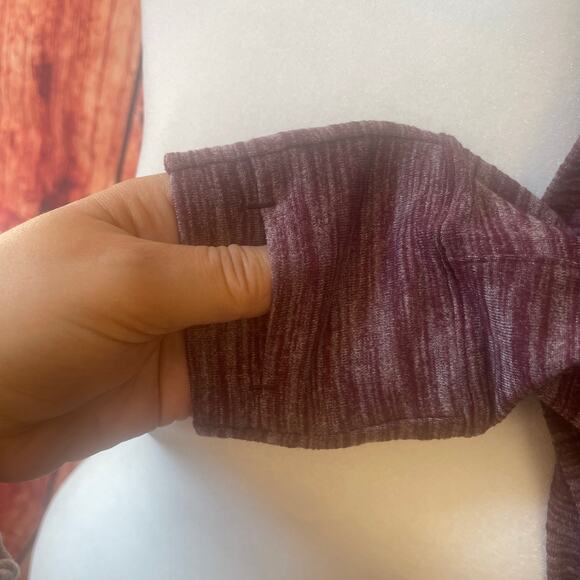 Lululemon &Go Long Sleeve Open Back Turtleneck size 10 heathered purple EUC - Picture 6 of 9